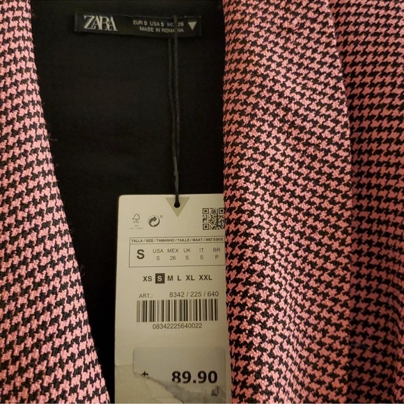 NWT Zara Houndstooth Blazer Dress Size Size S - Picture 10 of 10